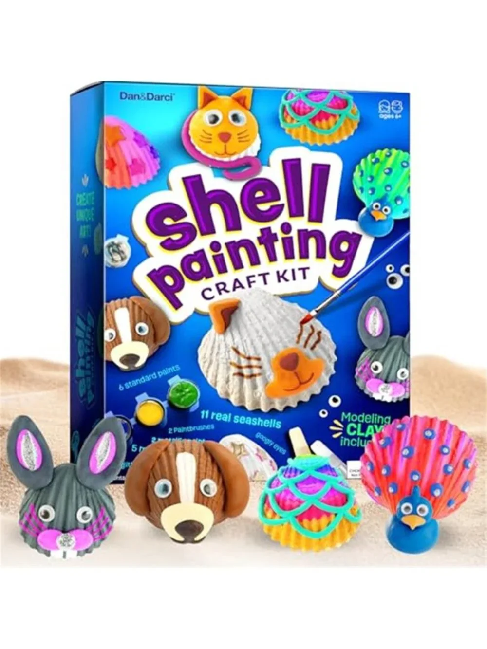 Shell Painting Craft Kit for Kids - Craft Activities Kits - Arts & Crafts